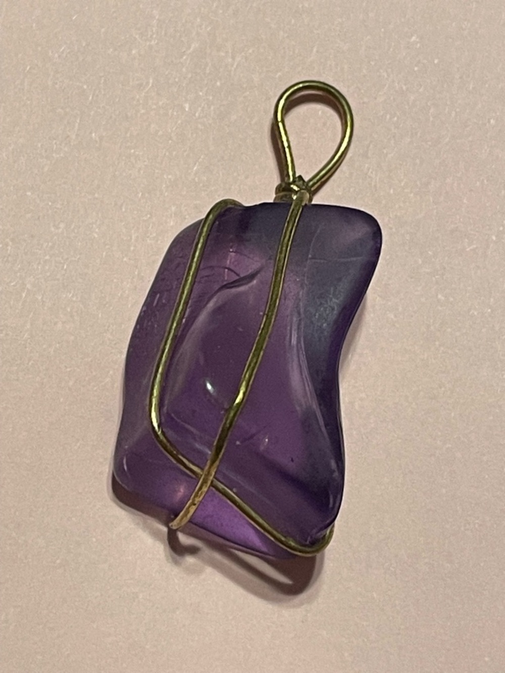 Vintage Purple Sea Glass Pendant #9104